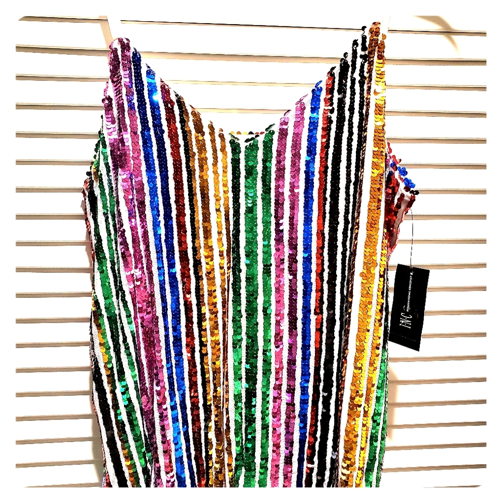 Sequin V neck Tank